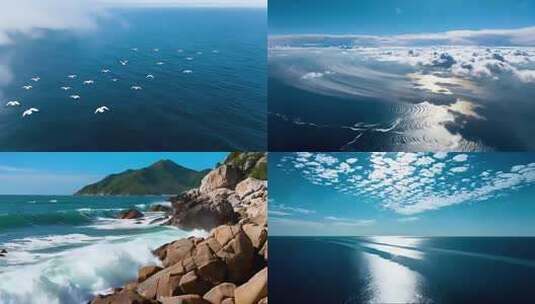 海浪升格大海浪花滔天巨浪大海海浪浪花合集高清在线视频素材下载