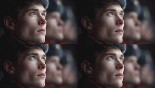 青年战士目光坚定守卫家园高清在线视频素材下载