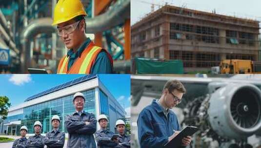 工人检查飞机发动机高清在线视频素材下载