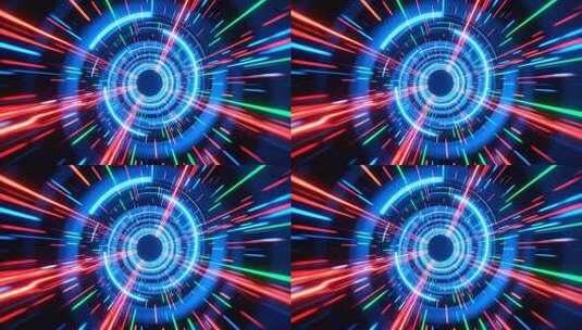 光速粒子冲击特效 穿梭时空片头 时光隧道高清在线视频素材下载