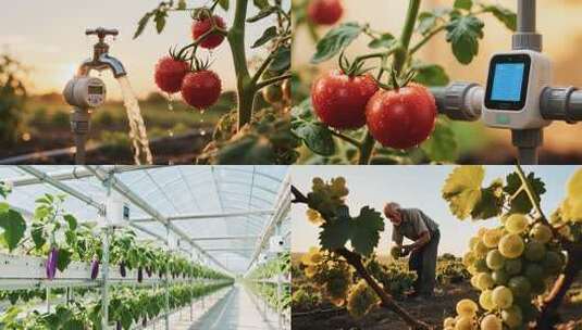 智慧农业中的智能灌溉与传感器监测高清在线视频素材下载