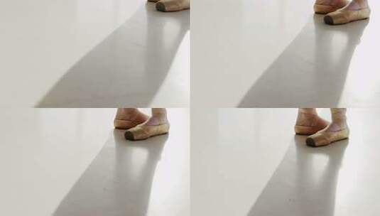 芭蕾舞演员的脚在表演芭蕾舞高清在线视频素材下载