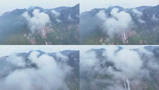 中国广东省广州市增城区白水寨风景名胜景区高清在线视频素材下载