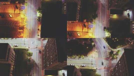 一个城市夜晚的街道高清在线视频素材下载