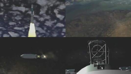 火箭起飞的动画视频高清在线视频素材下载