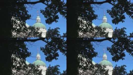 印第安纳州议会圆顶高清在线视频素材下载