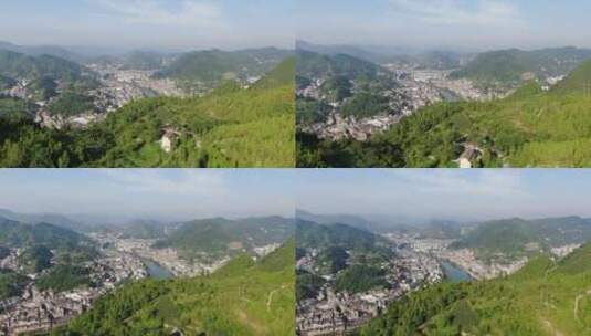 航拍贵州镇远古镇全景高清在线视频素材下载