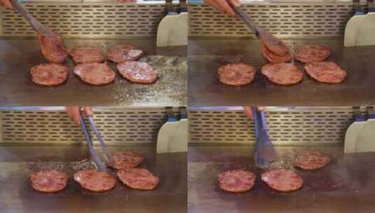 煎牛排美食制作过程高清在线视频素材下载