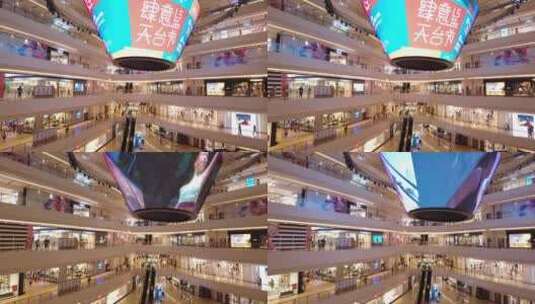 上海世纪汇广场商场4K实拍高清在线视频素材下载