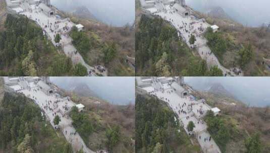 航拍南岳衡山5A景区高清在线视频素材下载