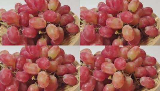 新疆无核珍珠红葡萄水果4k视频高清在线视频素材下载
