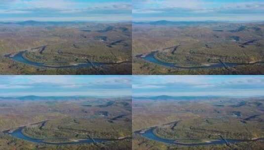 航拍额尔古纳湿地 4k视频高清在线视频素材下载