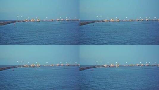 海南海口琼海海峡轮渡码头高清在线视频素材下载