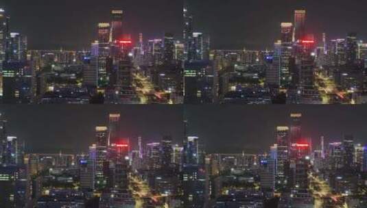 深圳 深圳夜景 夜景 航拍 科技园高清在线视频素材下载