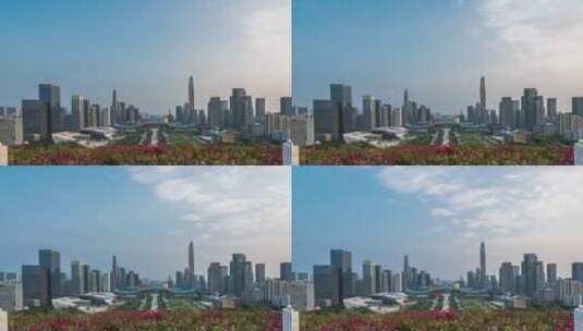 深圳城市延时日转夜高清在线视频素材下载