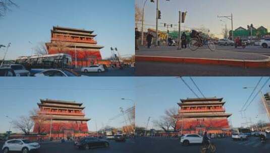 老北京鼓楼大街高清在线视频素材下载
