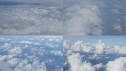 飞机航拍云端高清在线视频素材下载