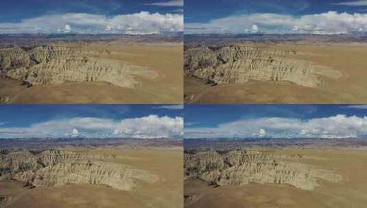 西藏阿里扎达土林玛朗大峡谷自然风光高清在线视频素材下载