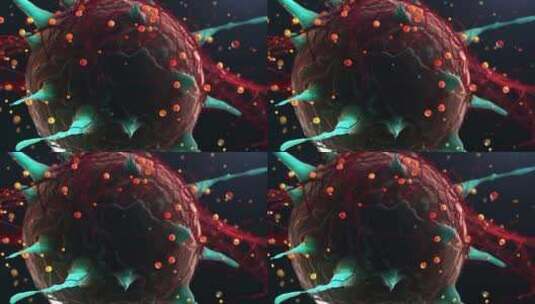 3d细胞有机体可视化展示动画高清在线视频素材下载