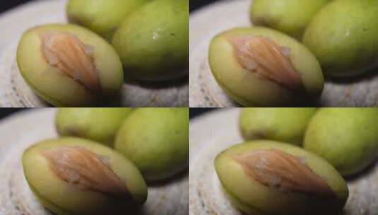 新鲜橄榄生橄榄青果橄榄高清在线视频素材下载