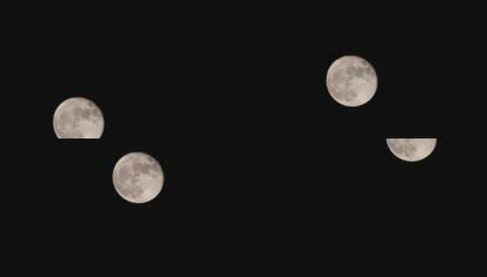 月亮月球月升轨迹高清在线视频素材下载
