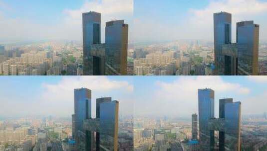 南京河西地标建筑金鹰世界高清在线视频素材下载