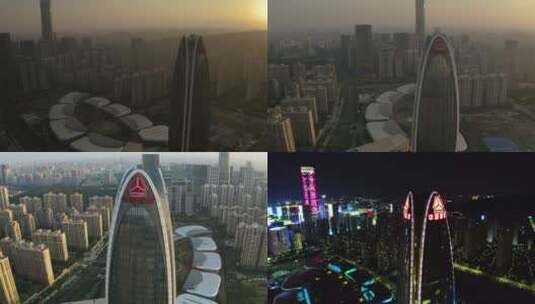 济南高新区中国重汽航拍镜头夜景镜头高清高清在线视频素材下载