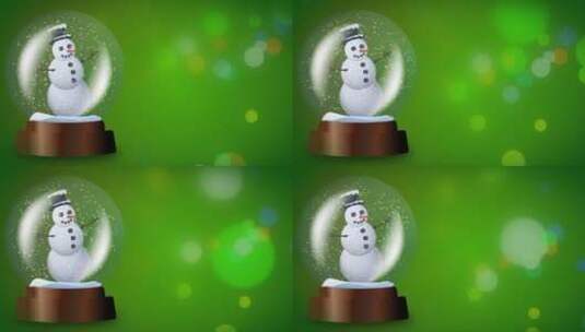 雪球绿色循环高清在线视频素材下载