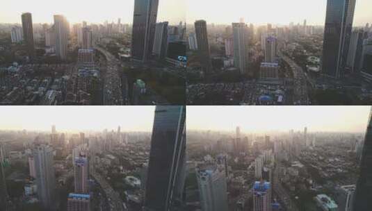 上海静安区航拍高清在线视频素材下载