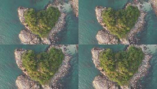 心形海岛高清在线视频素材下载