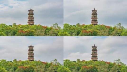 惠州西湖泗洲塔高清在线视频素材下载