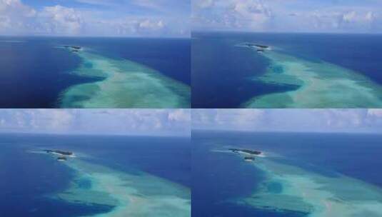 海岛暗礁航拍景色高清在线视频素材下载