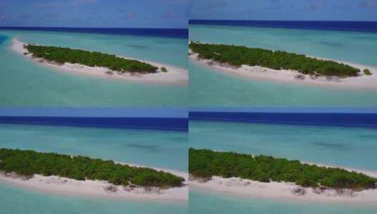 航拍海滩岛屿高清在线视频素材下载