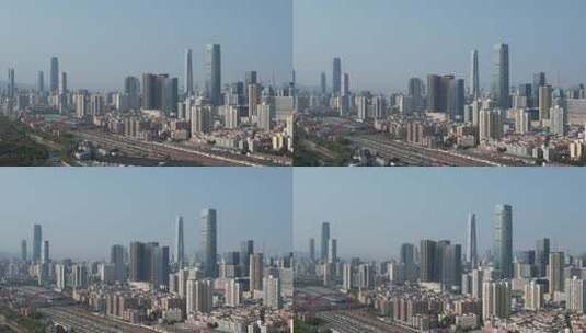 深圳城市风光罗湖CBD航拍城脉中心高清在线视频素材下载