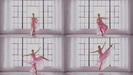 女人在跳芭蕾舞高清在线视频素材下载