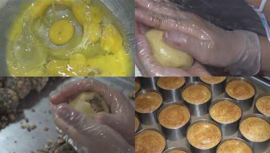 中秋节传统手工制作月饼高清在线视频素材下载