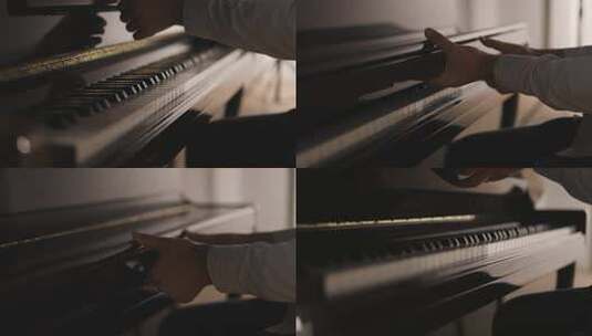 早期西洋乐器钢琴键盘高清在线视频素材下载