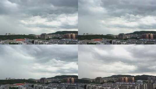 延时拍摄南京城雷雨之前乌云滚滚高清在线视频素材下载
