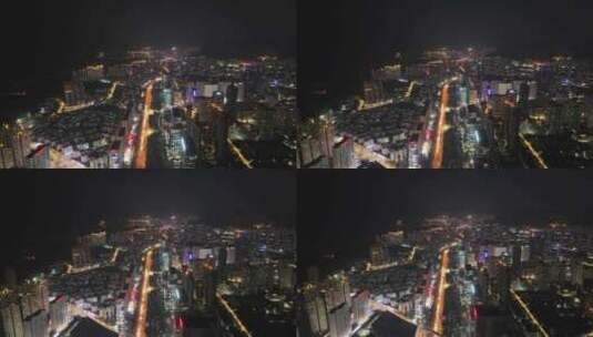 繁华都市  都市 城市夜景航拍高清在线视频素材下载