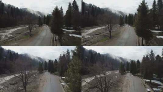 新疆伊犁库尔德宁大气壮观雪山草原景色高清在线视频素材下载