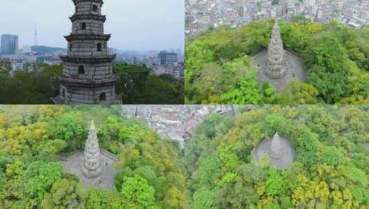 阳江市北山公园北山石塔古塔01高清在线视频素材下载