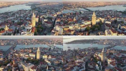 日落中的城市高清在线视频素材下载
