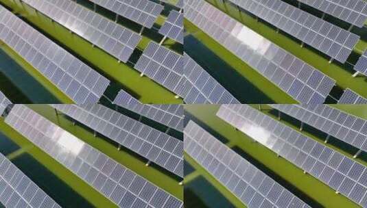 4k航拍新能源太阳能发电站高清在线视频素材下载