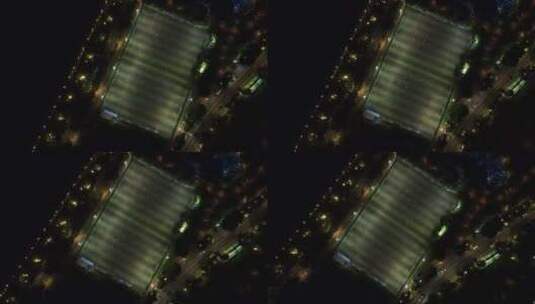 广州的足球场航拍高清在线视频素材下载
