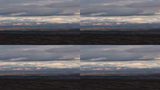 山脉峡谷上的云层延时拍摄高清在线视频素材下载