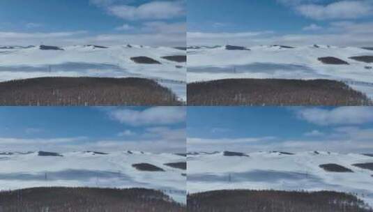 初春林海雪原风景高清在线视频素材下载