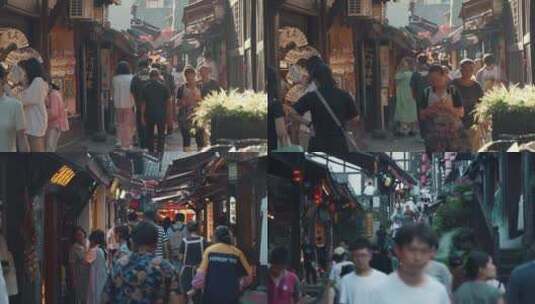 重庆古镇磁器口旅游人文风光高清在线视频素材下载