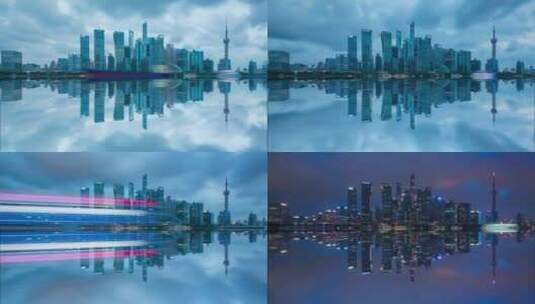 上海外滩北外滩黄浦江现代城市摩天大楼建筑高清在线视频素材下载