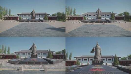 新疆易经文化园雕像高清在线视频素材下载