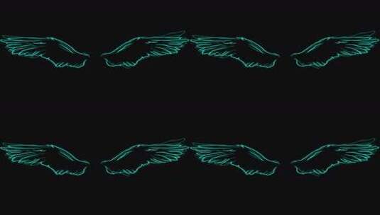 涂鸦翅膀  手绘翅膀高清在线视频素材下载
